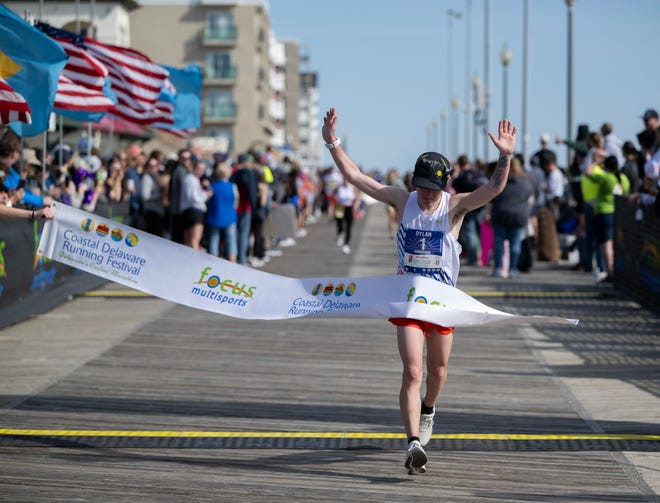 Thousands compete in races at the Coastal Delaware Running Festival on Sunday, April 14th, in Rehoboth Beach, Delaware. The Coastal Delaware Running Festival consisted of a 5k on Saturday and Sunday, a 9k, half marathon, and a full marathon.
