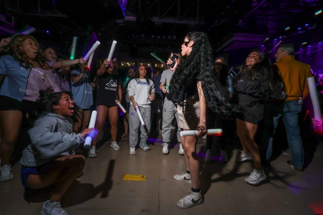 Many participated in the annual UDance marathon on Sunday, April 21, 2024 at the Bob Carpenter Center on the campus of the University of Delaware in Newark.