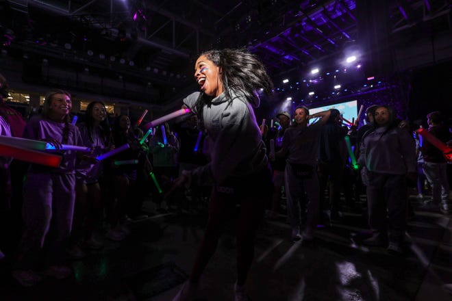 Many participated in the annual UDance marathon on Sunday, April 21, 2024 at the Bob Carpenter Center on the campus of the University of Delaware in Newark.