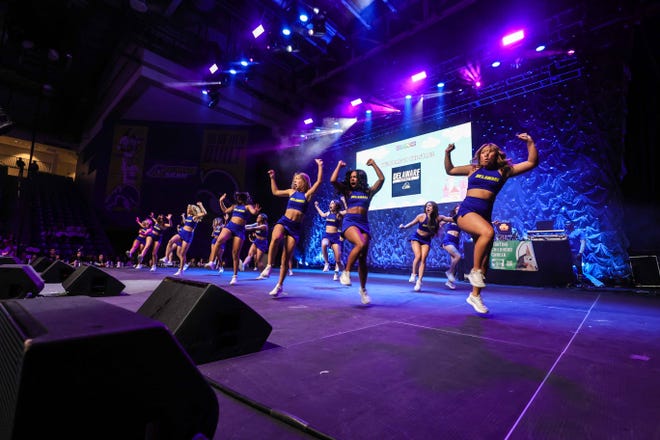 The University of Delaware dance team performed at the annual UDance marathon on Sunday, April 21, 2024 at the Bob Carpenter Center on the campus of the University of Delaware in Newark.